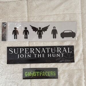 Supernatural Lot of 3 Stickers Vinyl Decals NIP